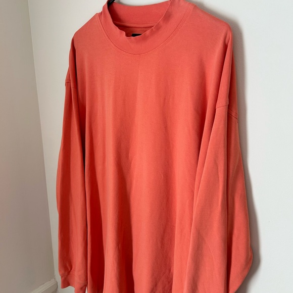 Pebble Beach Orange Turtle Neck Long Sleeve Mens Golf Shirt 100% Cotton Size XL - Picture 2 of 5
